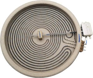 GE WB30T10130 أصلي او اي ام مزدوج هاليانت/عنصر سطح مشع لنطاق GE ، ابيض