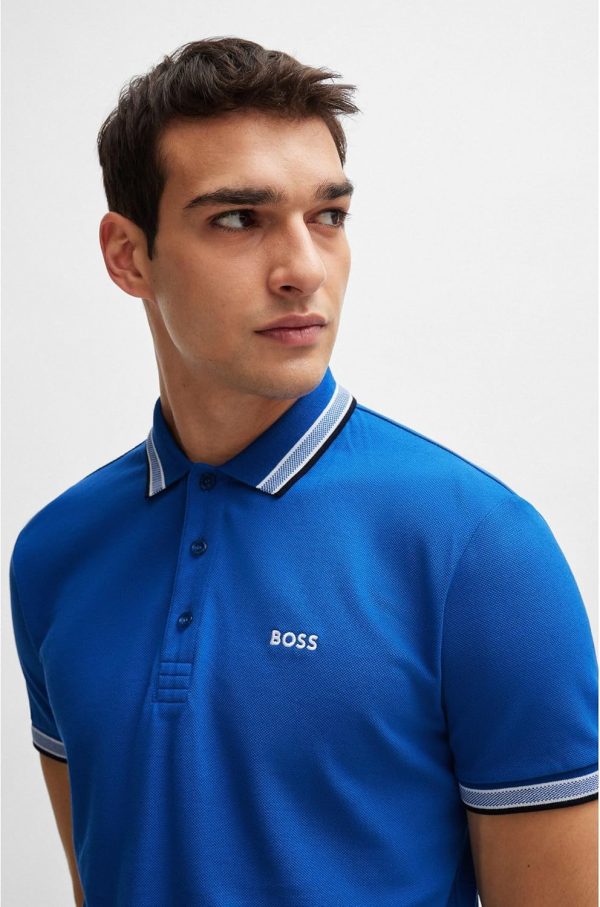 ⁦HUGO BOSS Men's Paddy Curved Polo Shirt⁩ - الصورة ⁦5⁩