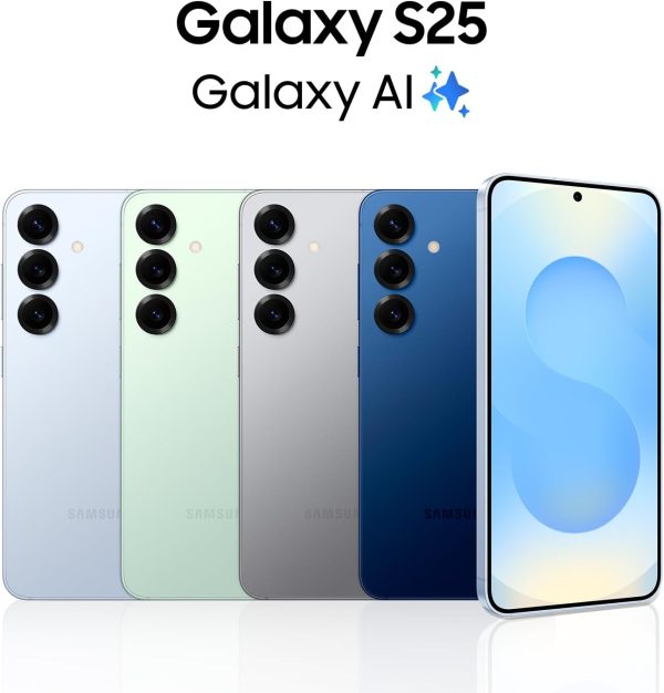 ⁦سامسونج جوال جالكسي S25، هاتف ذكي ذكاء اصطناعي 256GB، اندرويد غير مقفل، كاميرا ذكاء اصطناعي، معالج سريع، شاشة بروسكالر، عمر بطارية طويل، 2025، فضي شادو (اصدار عالمي)⁩ - الصورة ⁦2⁩