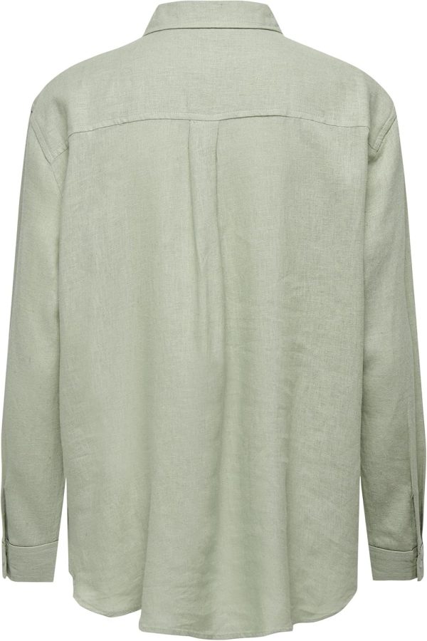⁦ONLY womens ONLTOKYO L/S LINEN Shirt⁩ - الصورة ⁦2⁩