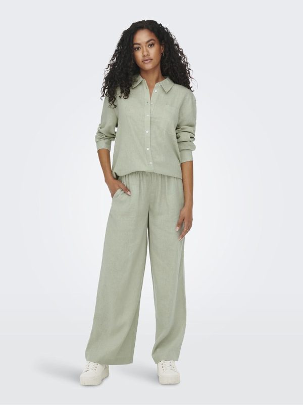 ⁦ONLY womens ONLTOKYO L/S LINEN Shirt⁩ - الصورة ⁦5⁩