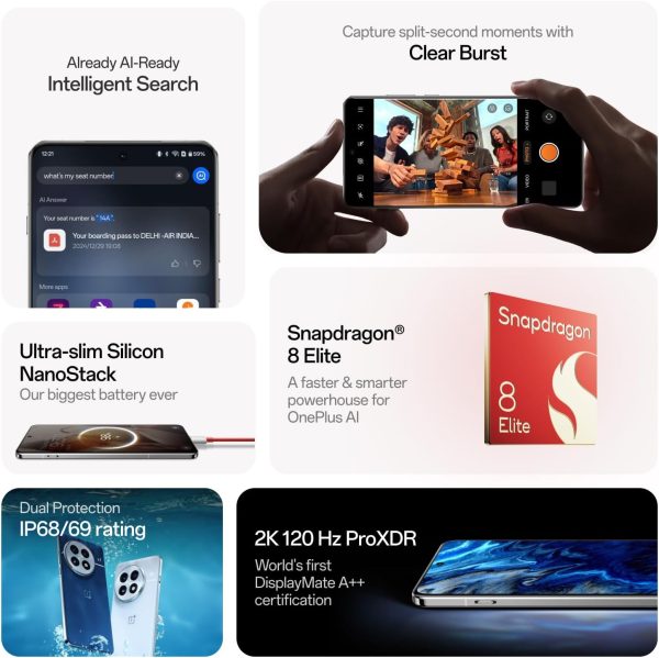 ⁦ون بلس 13، شبكة الجيل الخامس 5G بشريحتين اتصال، النسخة الهندية (ميدنايت اوشن، 12 جيجابايت + 256 جيجابايت)⁩ - الصورة ⁦5⁩