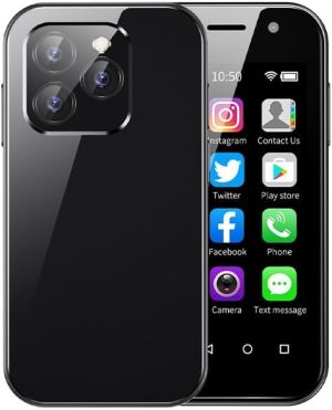 جوال ذكي XS14 برو شبكة الجيل الرابع 4G صغير 3 بوصة 2 جيجابايت رام 16GB ROM 2600mAh أندرويد 9 ثنائي شرائح الاتصال التعرف على الوجه كاميرا مزدوجة واي فاي بلوتوث/اف ام/جي بي اس/او تي جي من سويز