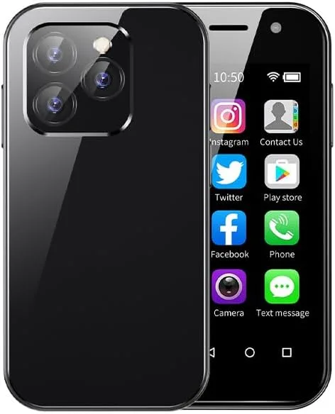 جوال ذكي XS14 برو شبكة الجيل الرابع 4G صغير 3 بوصة 2 جيجابايت رام 16GB ROM 2600mAh أندرويد 9 ثنائي شرائح الاتصال التعرف على الوجه كاميرا مزدوجة واي فاي بلوتوث/اف ام/جي بي اس/او تي جي من سويز