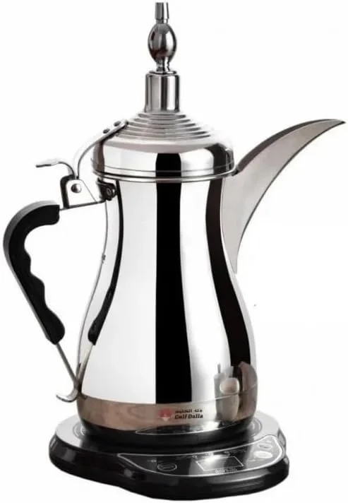 ماكينة تحضير القهوة العربية من دلة الخليج سعة 1000 مل - فضي GA-C91839