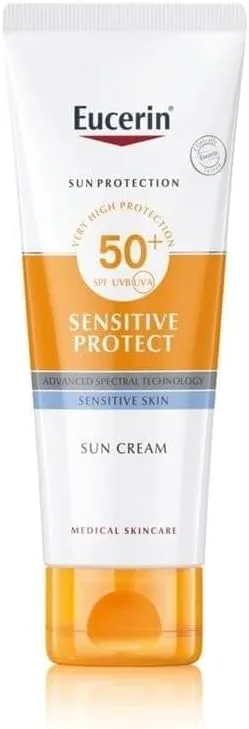 كريم الحماية من الشمس Eucerin Sensitive Protect SPF 50 50 مل، عبوة من قطعتين