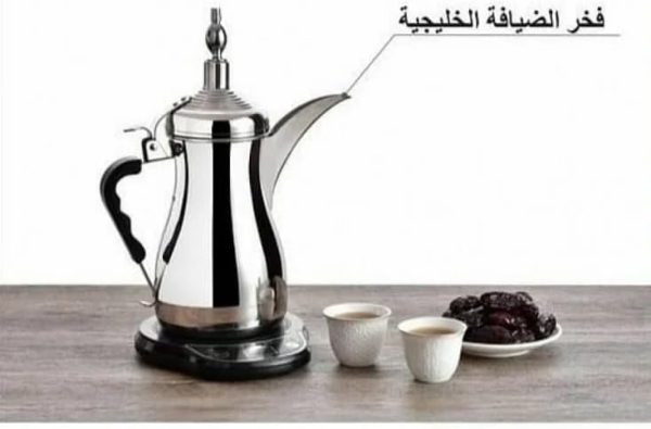 ⁦ماكينة تحضير القهوة العربية من دلة الخليج سعة 1000 مل - فضي GA-C91839⁩ - الصورة ⁦5⁩