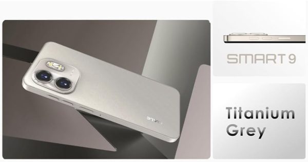 ⁦اول سمارت 9 6.6 انش ثنائي شرائح الاتصال 3GB RAM 64GB روم 5075mAh بطارية كبيرة 4G (رمادي تيتانيوم)⁩ - الصورة ⁦2⁩
