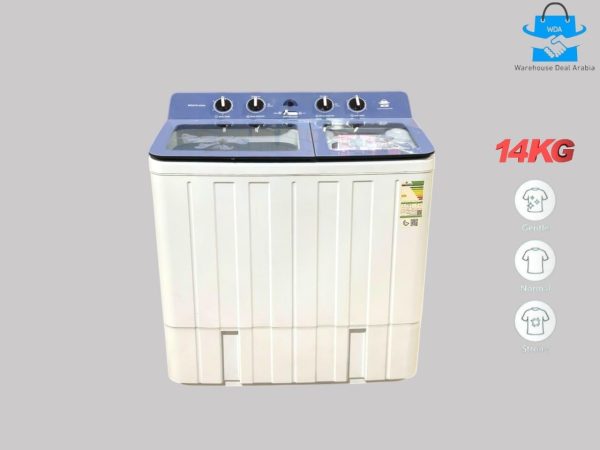 ⁦WDA 14 Kg Semi Automatic Washing Machine, Air Turbo, Low Noise Motor, Turbo Dry, Wash Buzzer, Soak Function⁩ - الصورة ⁦3⁩