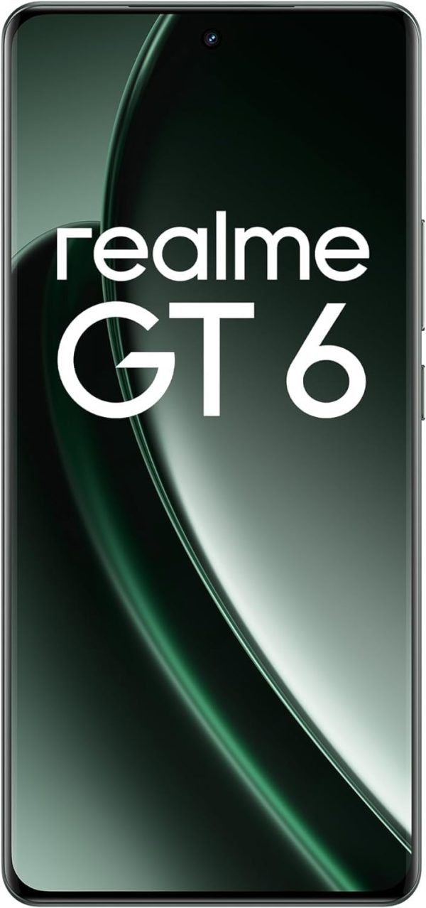⁦جوال ريلمي جي تي 6 ثنائي شرائح الاتصال بذاكرة RAM 16GB - روم 512GB 5G شاشة اموليد 6.75 بوصة مع شاحن سوبر فوك 120 واط بطارية 5500 mAh إصدار الشرق الأوسط أخضر ريزور⁩ - الصورة ⁦2⁩