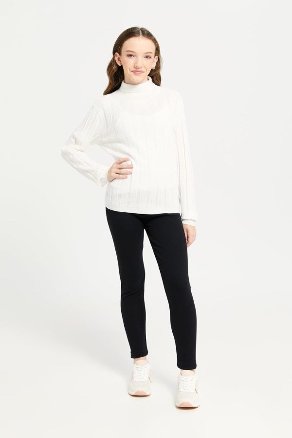 ⁦REDTAG Senior Girls Pink Basic Leggings⁩ - الصورة ⁦3⁩