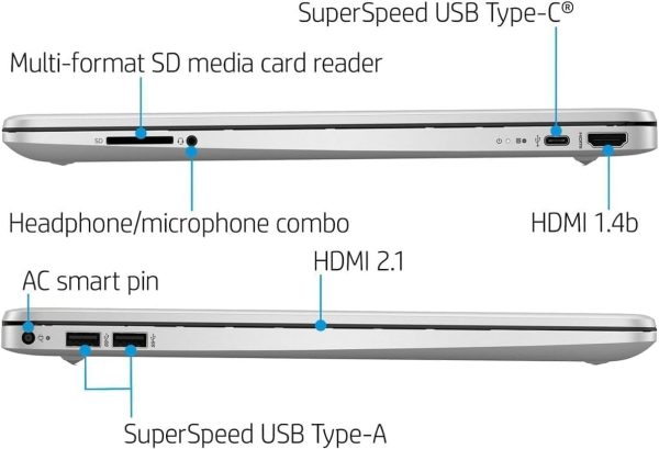 ⁦HP احدث لابتوب 2024 للاعمال والطلاب، شاشة لمس HD 15.6 انش، معالج انتل i3-1215U سداسي النواة، ذاكرة RAM 32GB، SSD 2TB، بطاقة رسومات lntel UHD، ويندوز 11 هوم، مع ترخيص مايكروسوفت اوفيس مدى الحياة⁩ - الصورة ⁦7⁩