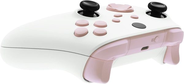 ⁦اكستريم رايت مجموعة ازرار كاملة مخصصة بدون بصمة احرف لوحدة تحكم Xbox Series X/S، اكسسوارات بلون زهري وازهار الكرز، ازرار Dpad ABXY لجهاز Xbox Series X/S، وحدة تحكم Xbox Core⁩ - الصورة ⁦6⁩