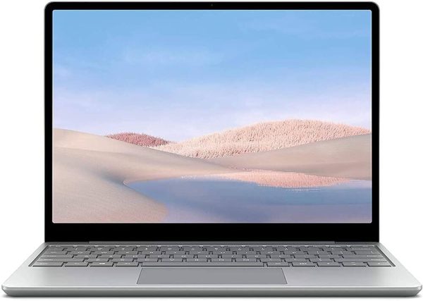⁦Microsoft Surface Laptop Go 12.4" Touchscreen Laptop PC, Intel Quad-Core i5-1035G1, 4GB RAM, 64GB eMMC, Webcam, Win 10, Bluetooth, Online Class Ready - Platinum⁩ - الصورة ⁦2⁩
