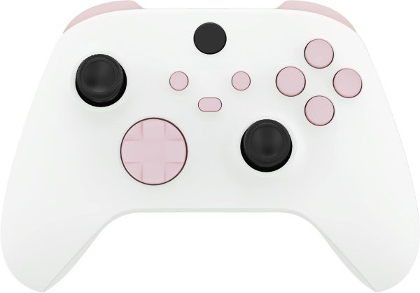 ⁦اكستريم رايت مجموعة ازرار كاملة مخصصة بدون بصمة احرف لوحدة تحكم Xbox Series X/S، اكسسوارات بلون زهري وازهار الكرز، ازرار Dpad ABXY لجهاز Xbox Series X/S، وحدة تحكم Xbox Core⁩ - الصورة ⁦4⁩