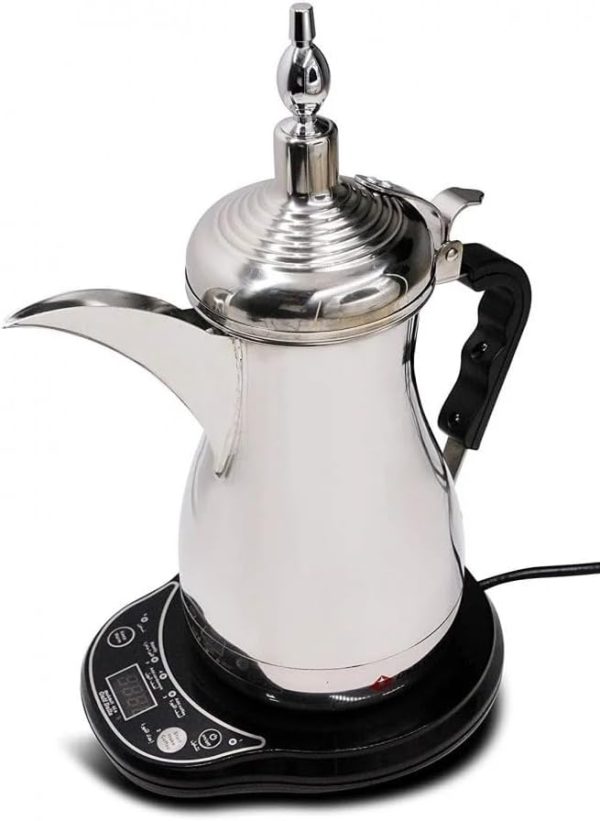 ⁦ماكينة تحضير القهوة العربية من دلة الخليج سعة 1000 مل - فضي GA-C91839⁩ - الصورة ⁦6⁩