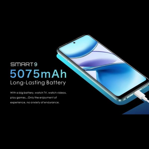 ⁦اول سمارت 9 6.6 انش ثنائي شرائح الاتصال 3GB RAM 64GB روم 5075mAh بطارية كبيرة 4G (رمادي تيتانيوم)⁩ - الصورة ⁦6⁩