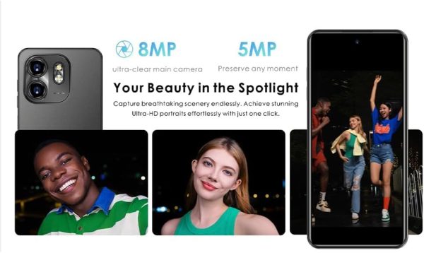 ⁦اول سمارت 9 6.6 انش ثنائي شرائح الاتصال 3GB RAM 64GB روم 5075mAh بطارية كبيرة 4G (رمادي تيتانيوم)⁩ - الصورة ⁦5⁩