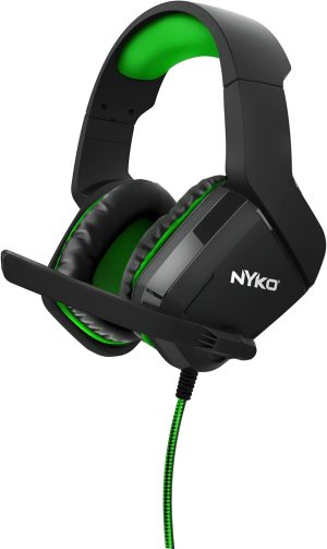سماعة راس سلكية من نيكو Nx1-4500 لاجهزة Xbox One وPS4 وPS5 وسويتش والكمبيوتر، على الاذن، أخضر