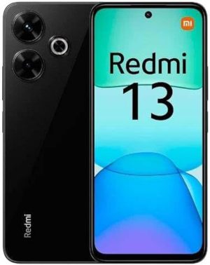 موبايل ريدمي 13 اسود ميدنايت 6GB RAM + 128GB | معالج ميديا تيك هيليو G91 الترا | شاشة 6.77 انش FHD+ 90Hz | كاميرا ثلاثية 108MP + 2MP امامية 13MP | شاحن 3 دبابيس | ضمان لمدة عام من الشركة بشريحتين