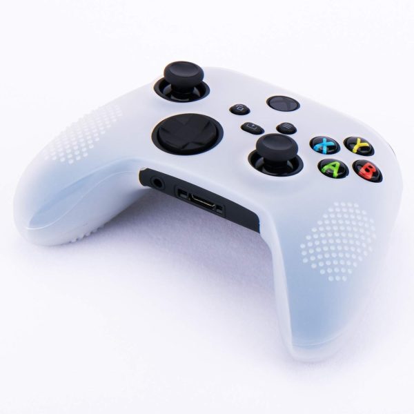 ⁦يورا جراب من السيليكون لذراع تحكم Xbox Series X/S × 1 (ابيض) مع مقابض ابهام × 10⁩ - الصورة ⁦2⁩