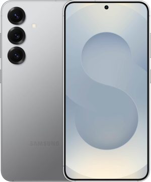 سامسونج جوال جالكسي S25، هاتف ذكي ذكاء اصطناعي 256GB، اندرويد غير مقفل، كاميرا ذكاء اصطناعي، معالج سريع، شاشة بروسكالر، عمر بطارية طويل، 2025، فضي شادو (اصدار عالمي)