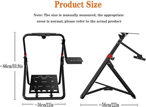 ⁦PXN Racing Steering Wheel Stand A9 for Logitech G25 G27 G29 G920 G920 GT500 T300RS/T300GT/T500RS/TGT/TS-PC V3 V9 V900 Foldable Tilting Racing Stand⁩ - الصورة ⁦4⁩
