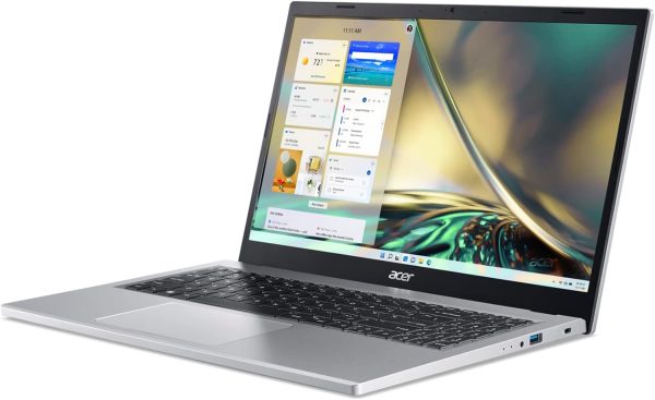 ⁦لابتوب اسباير 3 A315-24PT-R0UX من ايسر رفيع بشاشة لمس 156 بوصة FHD IPS ومعالج ايه ام دي رايزن 5 7520U رباعي النواة وبطاقة رسومات راديون وذاكرة LPDDR5 سعة 16GB وSSD NVMe 512⁩ - الصورة ⁦8⁩