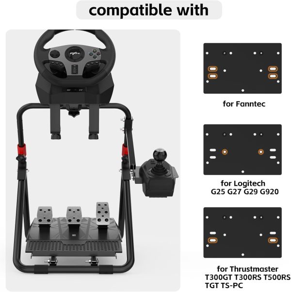 ⁦PXN Racing Steering Wheel Stand A9 for Logitech G25 G27 G29 G920 G920 GT500 T300RS/T300GT/T500RS/TGT/TS-PC V3 V9 V900 Foldable Tilting Racing Stand⁩ - الصورة ⁦3⁩