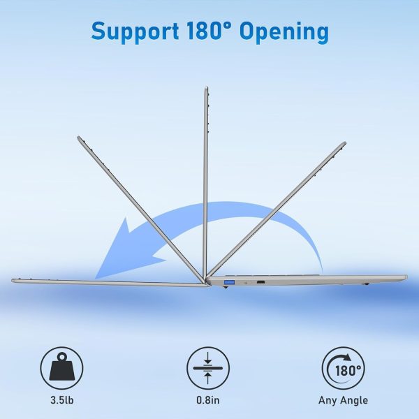 ⁦لابتوب العاب 14 انش من فونيت، لابتوب 2025 ويندوز 11 برو، 16GB RAM 512GB SSD، معالج انتل الجيل 11 N5095 (حتى 2.9GHz)، FHD 1920×1080⁩ - الصورة ⁦4⁩