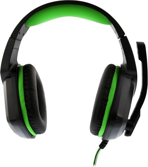 ⁦سماعة راس سلكية من نيكو Nx1-4500 لاجهزة Xbox One وPS4 وPS5 وسويتش والكمبيوتر، على الاذن، أخضر⁩ - الصورة ⁦4⁩