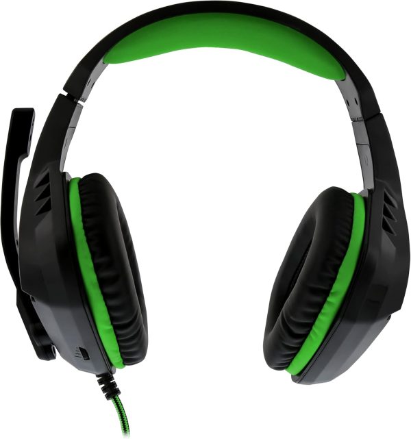 ⁦سماعة راس سلكية من نيكو Nx1-4500 لاجهزة Xbox One وPS4 وPS5 وسويتش والكمبيوتر، على الاذن، أخضر⁩ - الصورة ⁦3⁩