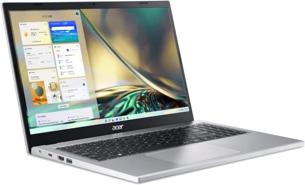 ⁦لابتوب اسباير 3 A315-24PT-R0UX من ايسر رفيع بشاشة لمس 156 بوصة FHD IPS ومعالج ايه ام دي رايزن 5 7520U رباعي النواة وبطاقة رسومات راديون وذاكرة LPDDR5 سعة 16GB وSSD NVMe 512⁩ - الصورة ⁦7⁩