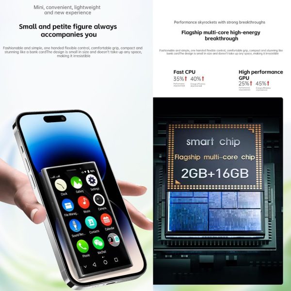 ⁦جوال XS24-Pro شبكة 3G ميني شاشة 3.0 بوصة رام 2 جيجا ذاكرة داخلية 16 جيجا بطارية 900 ميلي امبير/ساعة نظام تشغيل اندرويد 9 ثنائي شرائح اتصال خاصية التعرف على الوجه كاميرا مزدوجة واي فاي وبلوتوث من سويز⁩ - الصورة ⁦4⁩