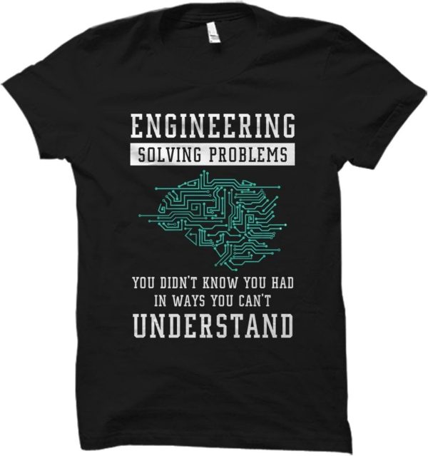 تي شيرت مطبوع عليه عبارة Funny Engineering Gift Engineer Engineer Gift Engineer، تي شيرت لمهندس البرمجيات والمهندس الميكانيكي