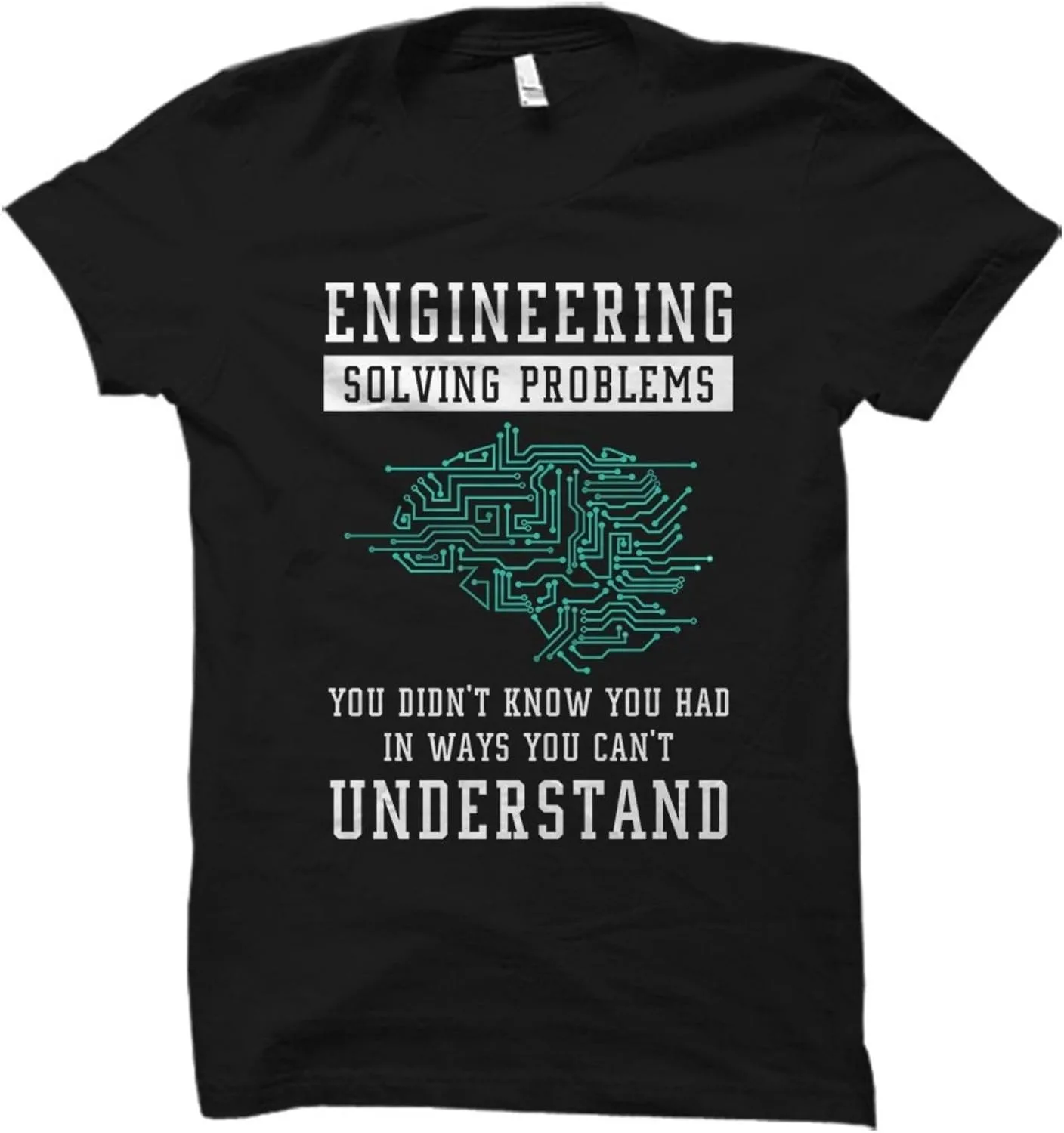 تي شيرت مطبوع عليه عبارة Funny Engineering Gift Engineer Engineer Gift Engineer، تي شيرت لمهندس البرمجيات والمهندس الميكانيكي