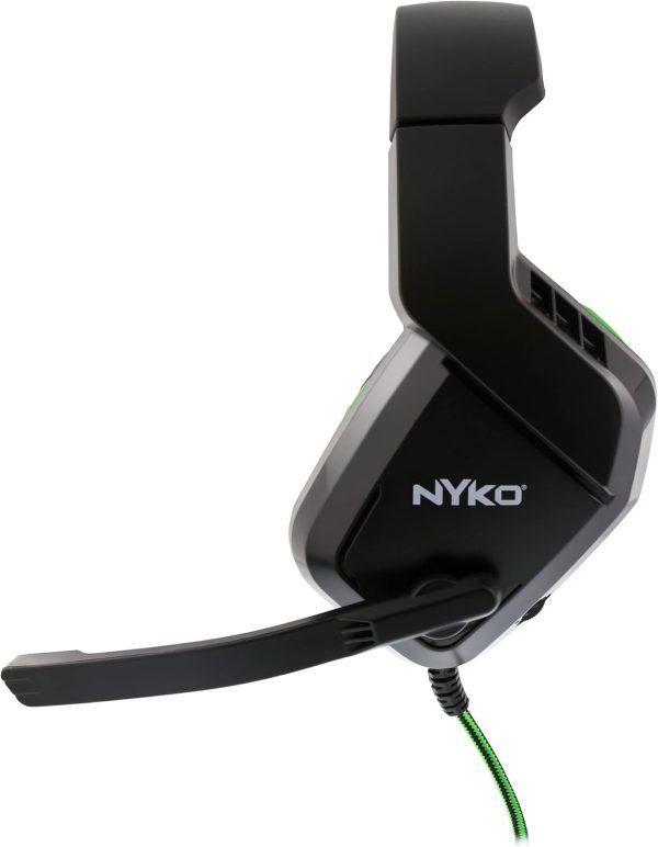 ⁦سماعة راس سلكية من نيكو Nx1-4500 لاجهزة Xbox One وPS4 وPS5 وسويتش والكمبيوتر، على الاذن، أخضر⁩ - الصورة ⁦5⁩