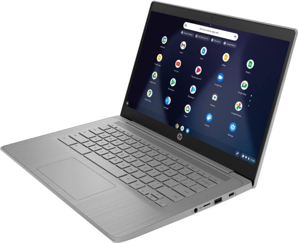 ⁦HP احدث لابتوب كروم بوك 14 انش HD للطلاب، انتل رباعي النواة N4120 (> N4020)، ذاكرة RAM 4GB، بطاقة ذاكرة اي ام ام سي 64GB، واي فاي، كاميرا ويب، HDMI، USB-A&C، عمر بطارية 14 ساعة، زووم، كروم او اس،⁩ - الصورة ⁦3⁩