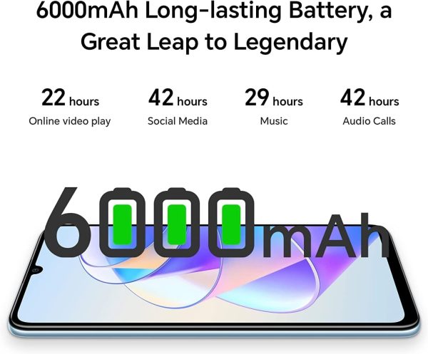 ⁦اونر هاتف X7a ثنائي شرائح الاتصال بذاكرة رام 6 جيجابايت - داخلية 128 ويدعم تقنية 4G LTE لون ازرق اكس 7 ايه⁩ - الصورة ⁦7⁩