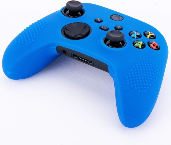 ⁦يورا جراب من السيليكون لذراع تحكم Xbox Series X/S × 1 (ازرق) مع مقابض ابهام × 10⁩ - الصورة ⁦2⁩