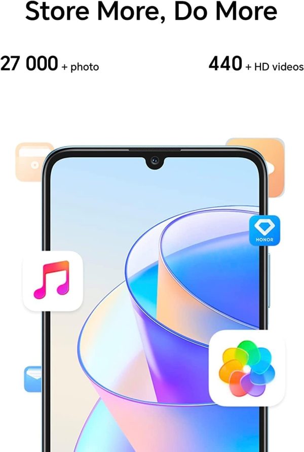 ⁦اونر هاتف X7a ثنائي شرائح الاتصال بذاكرة رام 6 جيجابايت - داخلية 128 ويدعم تقنية 4G LTE لون ازرق اكس 7 ايه⁩ - الصورة ⁦5⁩