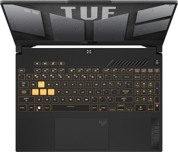 ⁦لابتوب تي يو اف F15|15.6 بوصة|144 هرتز وانتل 14-كور i7-12700H (أفضل من 11950H-32GB)|رام 32 جيحا|SSD 1 تيرا|جيفورس RTX 4070 8 جيجا|إضاءة خلفية ثاندربولت 4|USB-C|ويندوز 11 من اسوس، لون رمادي+كيبل HDMI⁩ - الصورة ⁦3⁩
