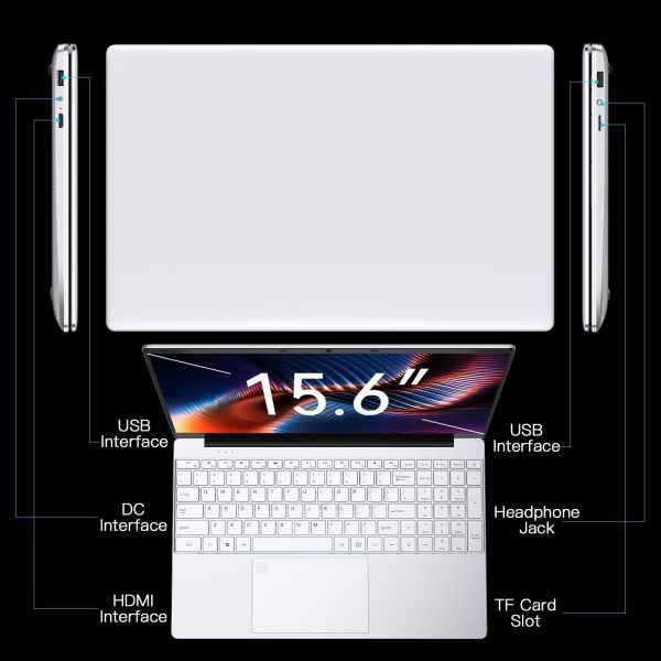 ⁦لابتوب اس في مان ويندوز 11 ورام 8 - 16جيجابايت وSSD 128 256 512جيجابايت وانتل n5095 رباعي النواة IPS 15.6 انش 1080p وHDMI صغير وواي فاي وبلوتوث 4.0 ويو بي 3.0 نوع سي8جيجابايت رام sdd ايه 156⁩ - الصورة ⁦7⁩