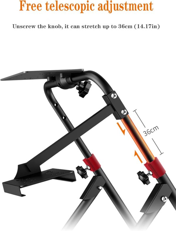 ⁦PXN Racing Steering Wheel Stand A9 for Logitech G25 G27 G29 G920 G920 GT500 T300RS/T300GT/T500RS/TGT/TS-PC V3 V9 V900 Foldable Tilting Racing Stand⁩ - الصورة ⁦5⁩