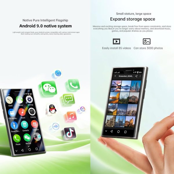 ⁦جوال XS24-Pro شبكة 3G ميني شاشة 3.0 بوصة رام 2 جيجا ذاكرة داخلية 16 جيجا بطارية 900 ميلي امبير/ساعة نظام تشغيل اندرويد 9 ثنائي شرائح اتصال خاصية التعرف على الوجه كاميرا مزدوجة واي فاي وبلوتوث من سويز⁩ - الصورة ⁦7⁩