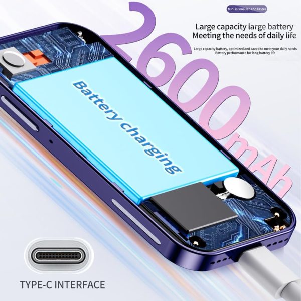 ⁦جوال ذكي XS14 برو شبكة الجيل الرابع 4G صغير 3 بوصة 2 جيجابايت رام 16GB ROM 2600mAh أندرويد 9 ثنائي شرائح الاتصال التعرف على الوجه كاميرا مزدوجة واي فاي بلوتوث/اف ام/جي بي اس/او تي جي من سويز⁩ - الصورة ⁦5⁩