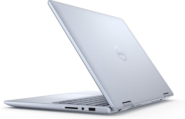 ⁦ديل لابتوب شخصي انسبيرون 14 2 في 1 2024 ~ 14 انش WUXGA 60Hz IPS لمس ~ انتل 5 120U ~ 8GB DDR5~512GB M.2 NVMe ~ كيبورد باضاءة خلفية بصمة الاصبع واي فاي 6E ويندوز 11 هوم - ازرق ثلجي⁩ - الصورة ⁦3⁩