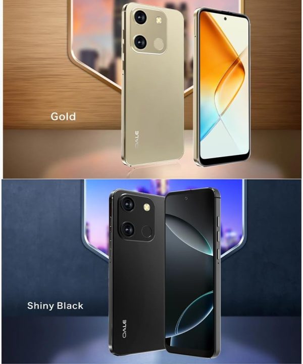 ⁦NOTE 40, Android 14, 6.8 Inch Screen, 12GB (4GB + 8GB) RAM, 128GB Internal Memory, 5075mAh Battery, 8MP+16MP+0.3MP High-Resolution Camera, 4G (Gold)⁩ - الصورة ⁦6⁩