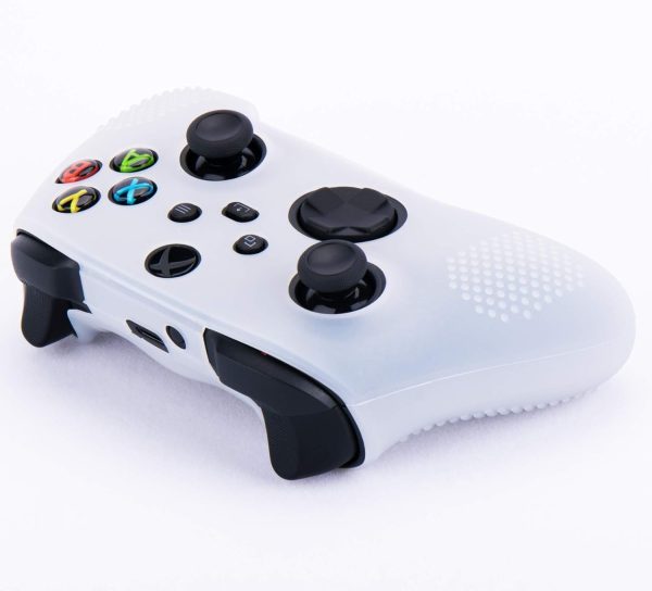 ⁦يورا جراب من السيليكون لذراع تحكم Xbox Series X/S × 1 (ابيض) مع مقابض ابهام × 10⁩ - الصورة ⁦3⁩
