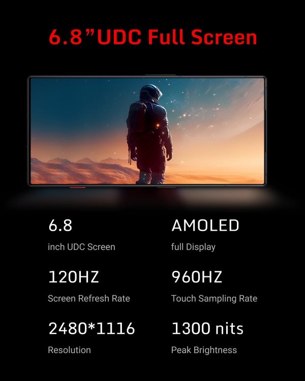 ⁦REDMAGIC ZTE Nubia 8s Pro Dual Sim (12GB+256GB, Midnight)⁩ - الصورة ⁦2⁩